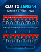 10/20/50/100PCS TB1512 / TBD-15A 12 Position Pre Insulated Fork Type Terminal TB Connection Strip Barrier Strip Jumper Connector