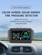 Smart Solar Power TPMS Car Tire Pressure Monitoring System Alarm Tyre Air Pressure Meter Gauge Temperature Warning 4 Sensors