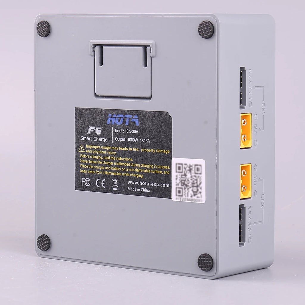 HOTA F6 QUAD-CHANNEL SMART Charger DC1000W 4*15A for Lipo LiIon NiMH Lipo Battery Balance Charger Discharger with USB 45W Type-C