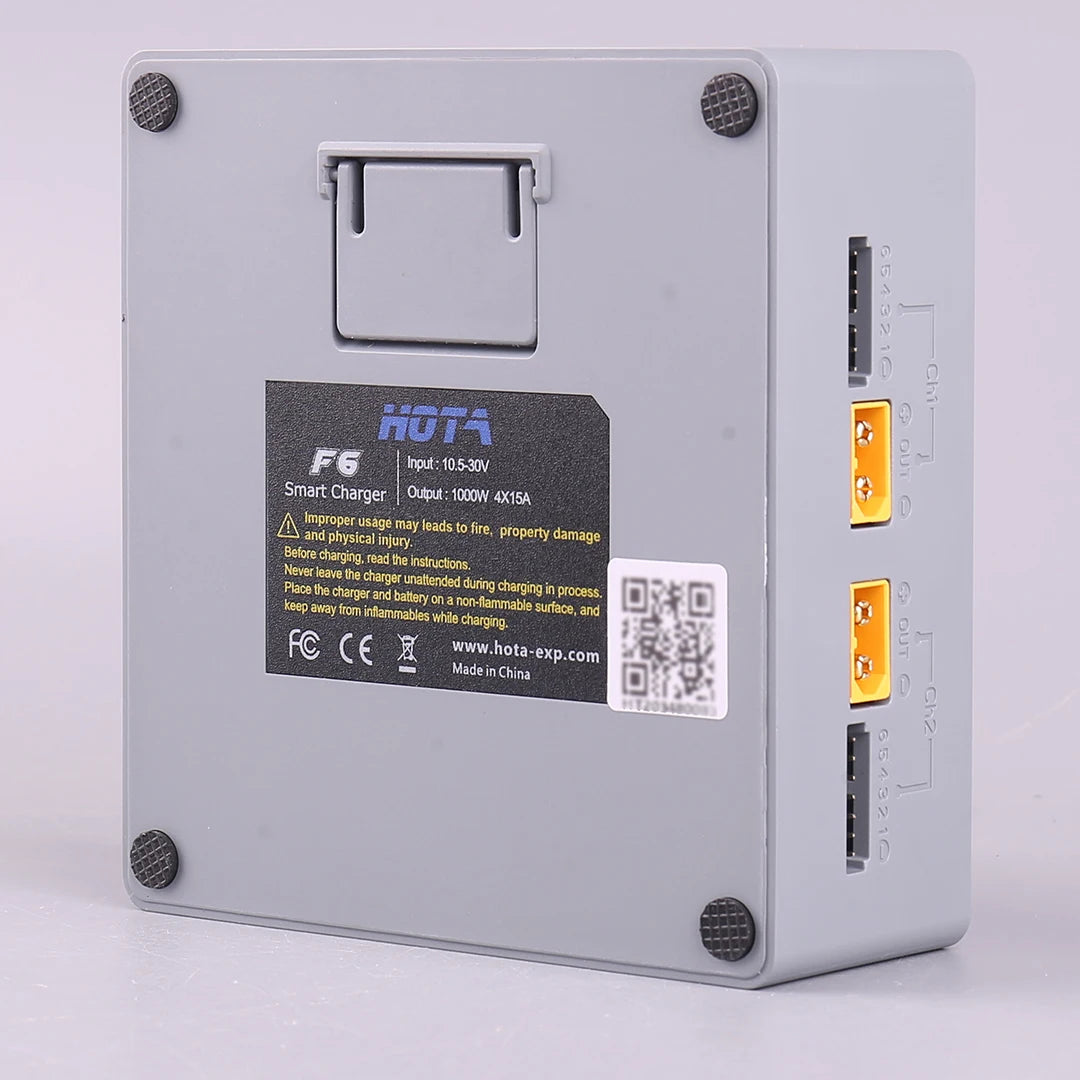 HOTA F6 QUAD-CHANNEL SMART Charger DC1000W 4*15A for Lipo LiIon NiMH Lipo Battery Balance Charger Discharger with USB 45W Type-C