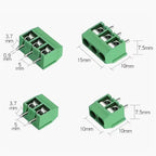10/20/50Pcs/lot KF301-5.0-2P KF301-3P KF301-4P Pitch 5.0mm Straight Pin 2P 3P 4P Screw PCB Terminal Block Connector Blue Green