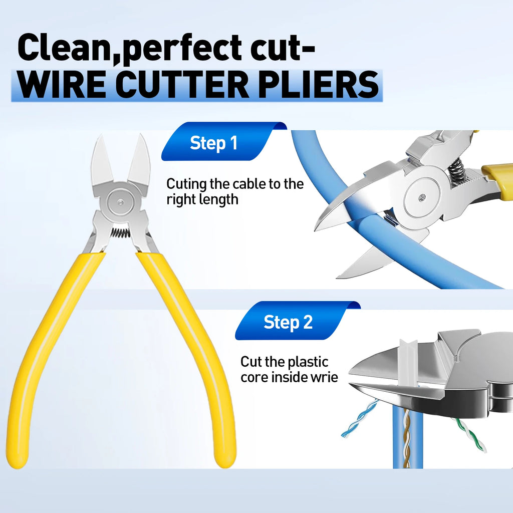 ZoeRax 9 in 1 RJ45 Crimper Tool Kit with Wire Tester/Tracker,Crimping Tool,CAT6 Connector,Cover,Punch Down Tool,Stripper,Cutter