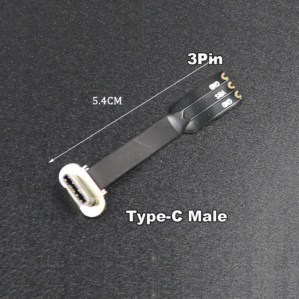 1pc USB C Type-C FPC 2pin3pin with Resistor R1 Soft Flat Cable Male Charging Cable Fast Charge Charging Wire Extention for Phone