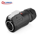 CNLINKO M24 PBT Waterproof Circular Solder Type Connector Female Plug+Male Mating Socket for Industrial Signal & Power Systems