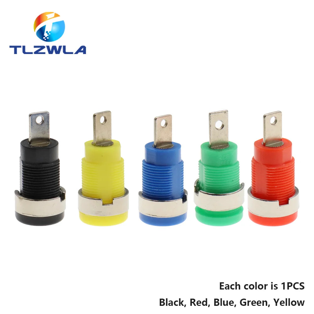 5PCS 4MM Banana Plugs Female Jack Socket Plug Wire Connector Multimeter Socket Banana head Female