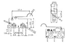 40PCS/Box Mini Micro Limit Switch - NO NC SPDT 2P/3P Terminals 5A 125V/250V Roller Arc Lever Snap Action Switch