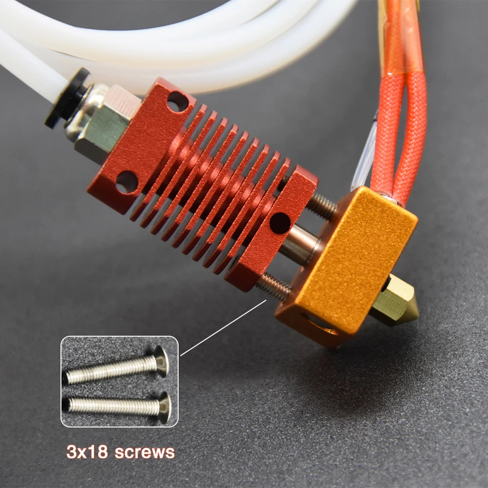 Ender 3 Metal J-Head CR10 MK8 Hotend Extruder Kit Heat Block Nozzle Heater Thermistor for CR10s Pro Ender3 V2 Ender 5 3D Printer