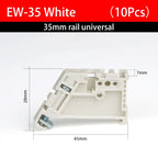 10Pcs End Stop Bracket E/UK E/UK2 EW35 WKF35 DIN 35mm Rail Terminal Block Fixed Plastic/Metal Zinc Plated Universal