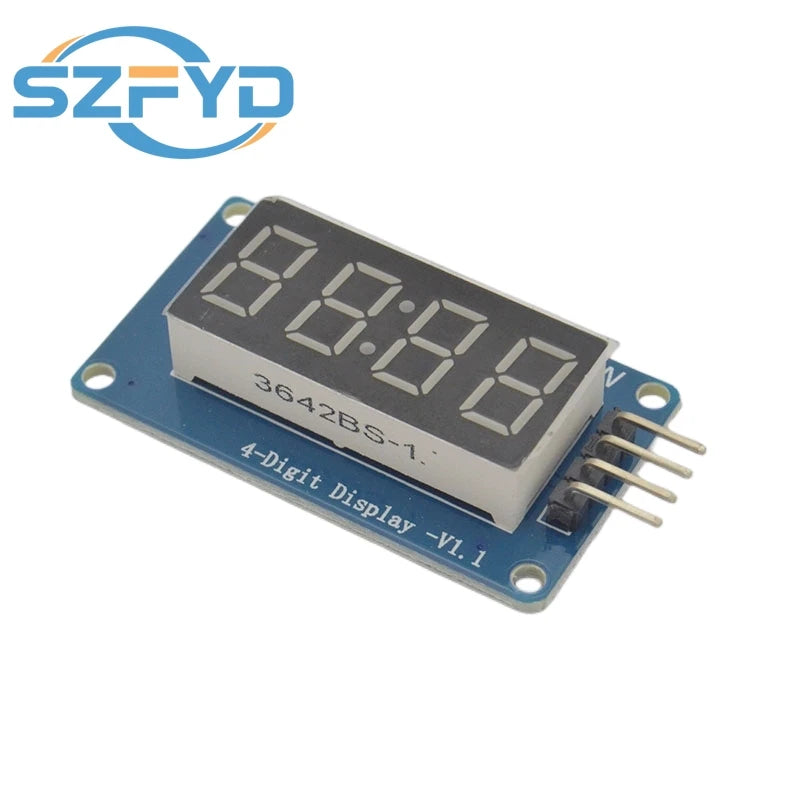 TM1637 LED Display Module 4 Digit 7 Segment 0.36 Inch Red Common Anode Digital Tube for Arduino