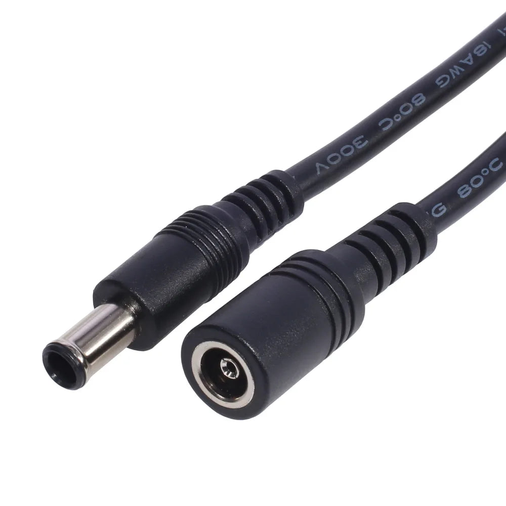 18AWG DC Power Plug 6.5x4.4mm Male to 6.5x4.4mm Female Charging Cord for Laptop DC6044 Extend Line 30cm