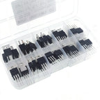 50PCS TO-220 MOSFET Kit 10 Values IRFZ44N IRF540N IRF3205 IRF640N Power Transistor Assortment