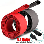 8ft/ 2.4m Length Heat Shrink Tubing Kit, 3:1 Ratio Marine Heat Shrink, Large Marine Dual Wall Adhesive Shrinkable Wire Wrap Tube
