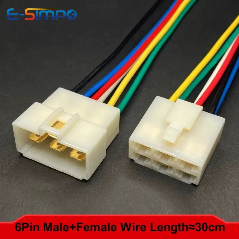 1/5/10Set 6.3mm 1P-8P Automobile Harness Connector 15cm High Current Equipment Cable Male Female Plug Butt Joint 0.75mm2 18AWG