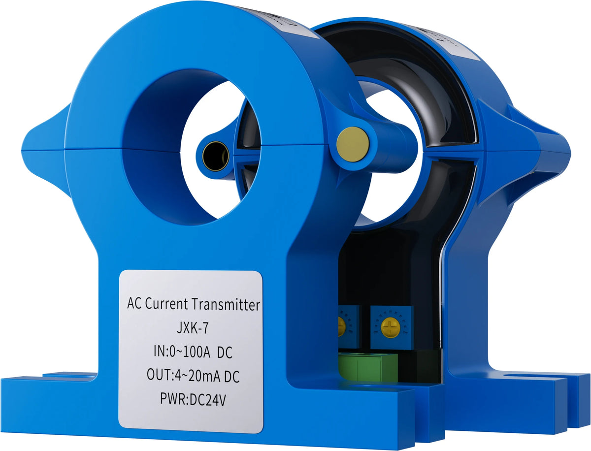 Current Transducer 0-1000A 500A to 4-20mA 0-5V RS485, DC12-32V Wide Voltage Current Transmitter Anti-Interference Current Sensor
