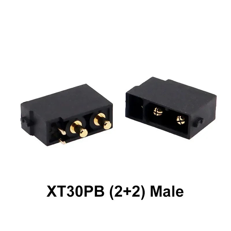 Original Amass XT30(2+2)-F XT30PB(2+2)-M Male Female Gold Plated Plug with Signal Pin XT30U Connector for RC Drone Aircraft Car