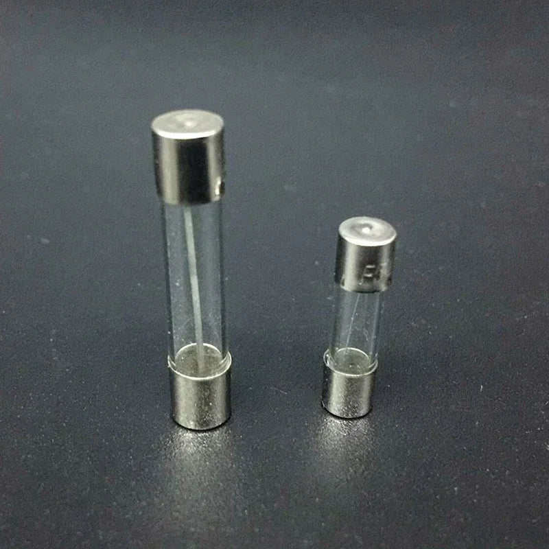 100/72pcs Car Fast-blow Glass Fuses Car Glass Tube Fuses 0.2-20A 0.5-30A Assorted Kit for Car Light Inflator Vacuum Cleaner