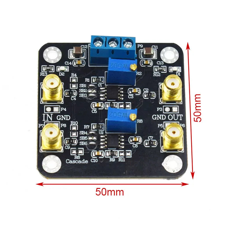 THS4001 High-Speed Dual Operational Amplifier Module, Non-Inverting/Inverting Amplifier & Voltage Follower, 270MHz Bandwidth