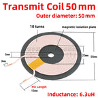 5pcs Wireless Charger Transmitter Receiver Coil Qi Standard Wireless Charging Transmitting Receiving DIY PCB Transmit Coil