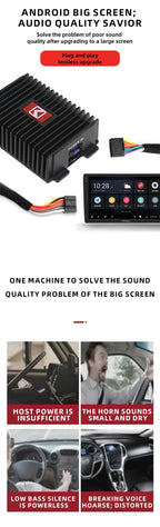 Plug and Play DSP Car Audio Processor 4x80W for Android Radio Stereo Amplifier Speakers Improve Subwoofer