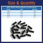 30/50PCS 74HC Integrated Circuit Logic IC DIP DIY Assortment Kit  5 Values and 30 values IC Chip DIP Register Driver Kit
