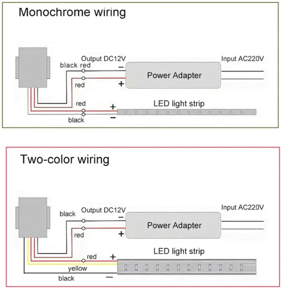 Touch Sensor Switch DC 12V 24V 5A 60W LED Smart Single Key Mirror Light Switch Touch Dimmer Switch For Bathroom Mirror