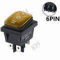 ON OFF KCD4 waterproof and oil proof switch four feet 2 file red green with lights six foot rocker power switch LED 12V 220V