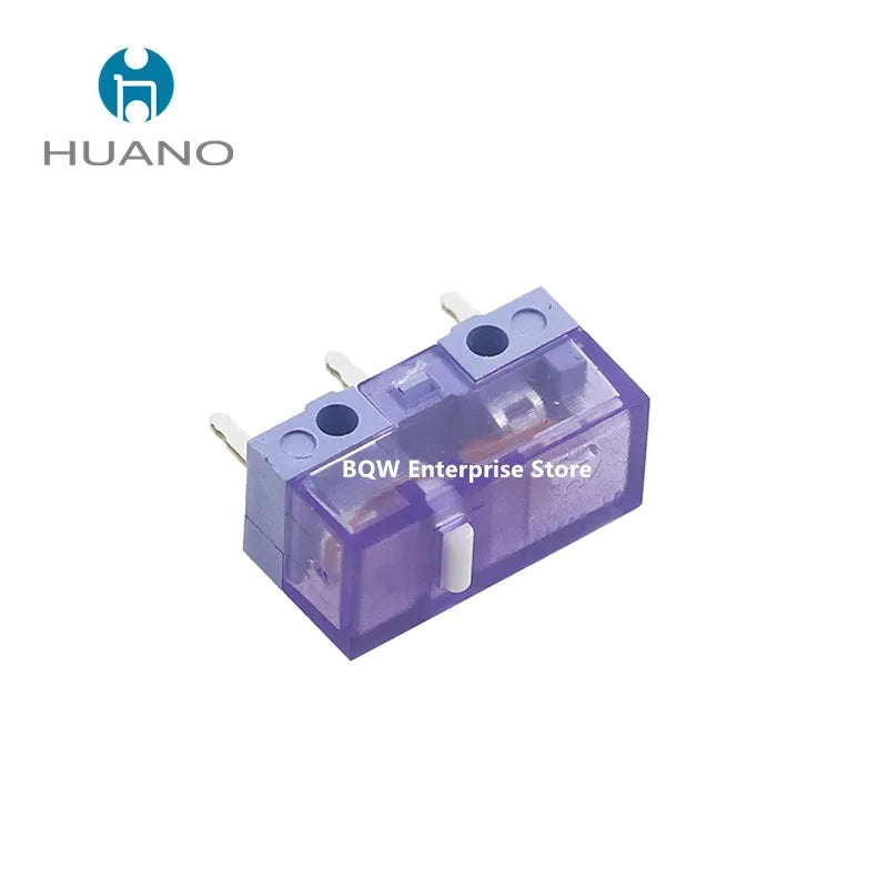 10Pcs New HUANO Mouse Switch Button Yellow Green Purple Transparent White Dot- 90M 100M 120 Million Click Lifespan