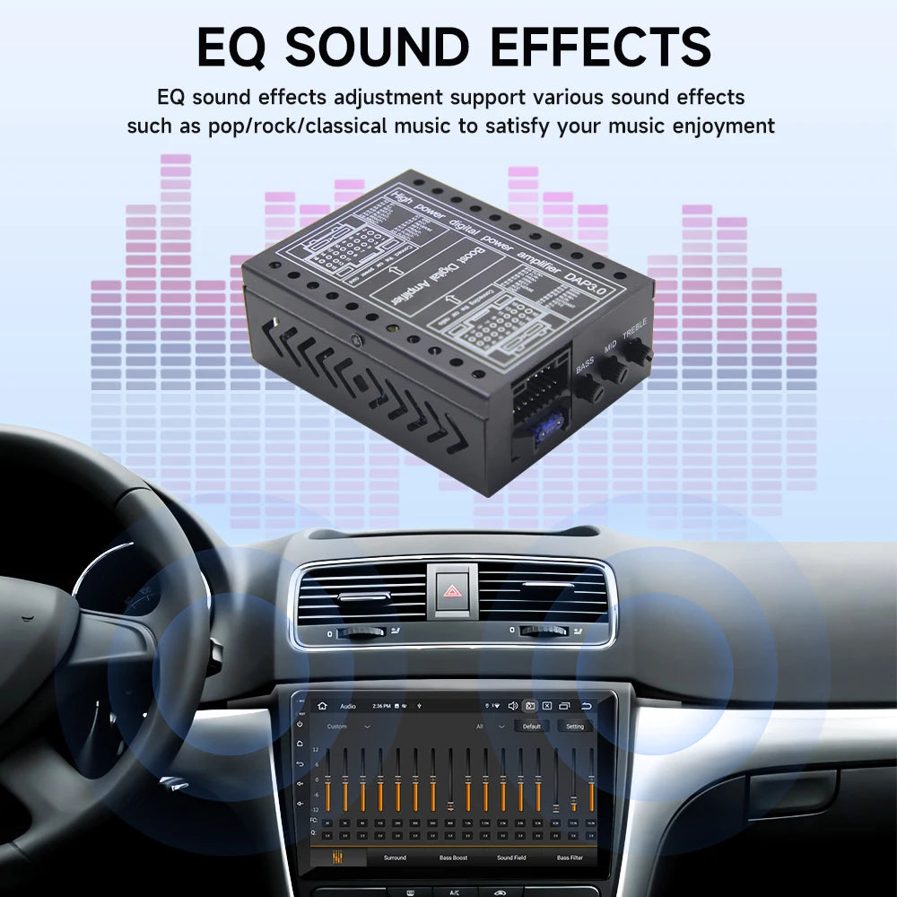 HIFI Car DSP Amplifier Lossless Modified Speakers 4*60W for Android Car Radio Stereo Car Sound Upgrade Audio Signal Processor