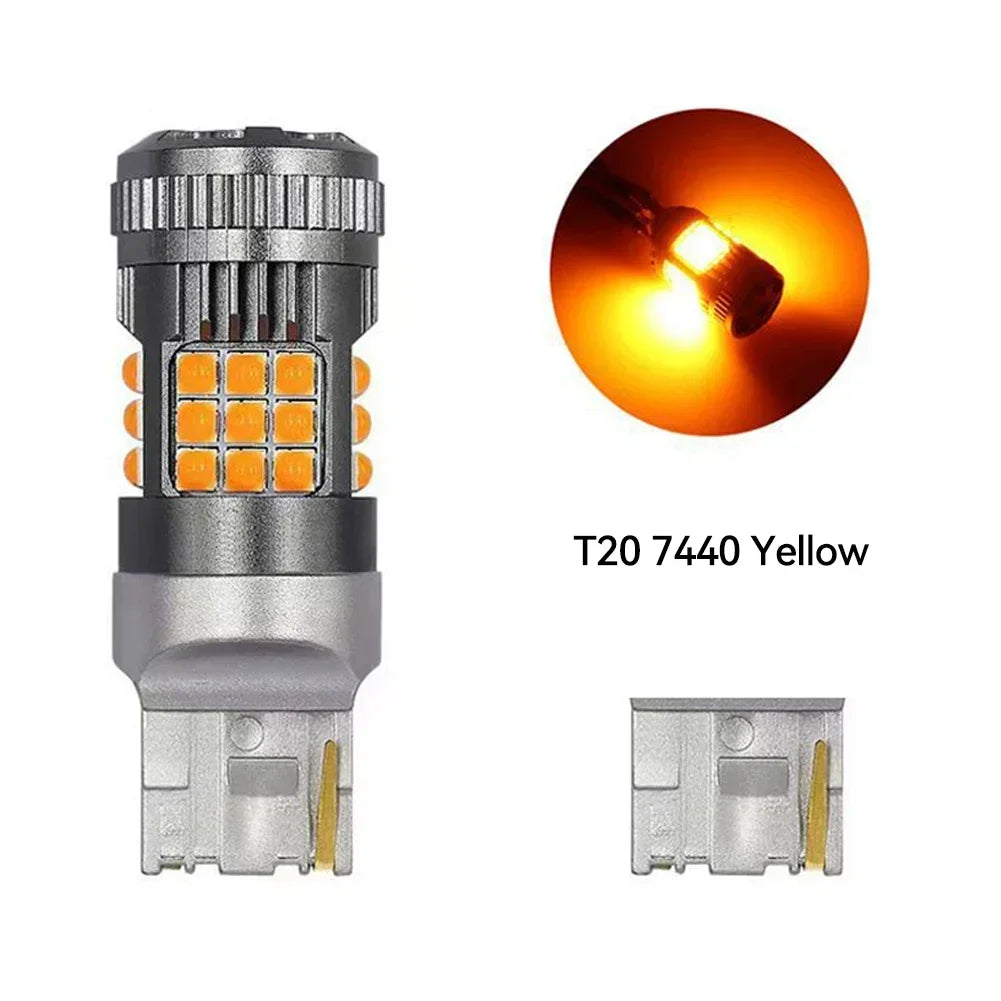 T20 1156 1157 Car LED Headlight Bulbs Brake Signal Lights Turn Lamp Running Light Bright 3030 36smd PY21W Anti Flicker Lamp