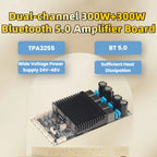 BDM9 TPA3255 2x300W Bluetooth Power Amplifier Board BT5.0 Stereo High Power Adjustable Tweeter PC UI