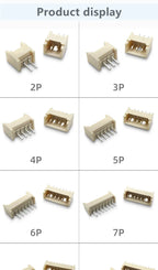 50pcs Micro JST MX1.25 Straight needle/curved needle Connector 2Pin~12Pin Male Pin Header Right Angle 90°/180° 1.25mm Pitch