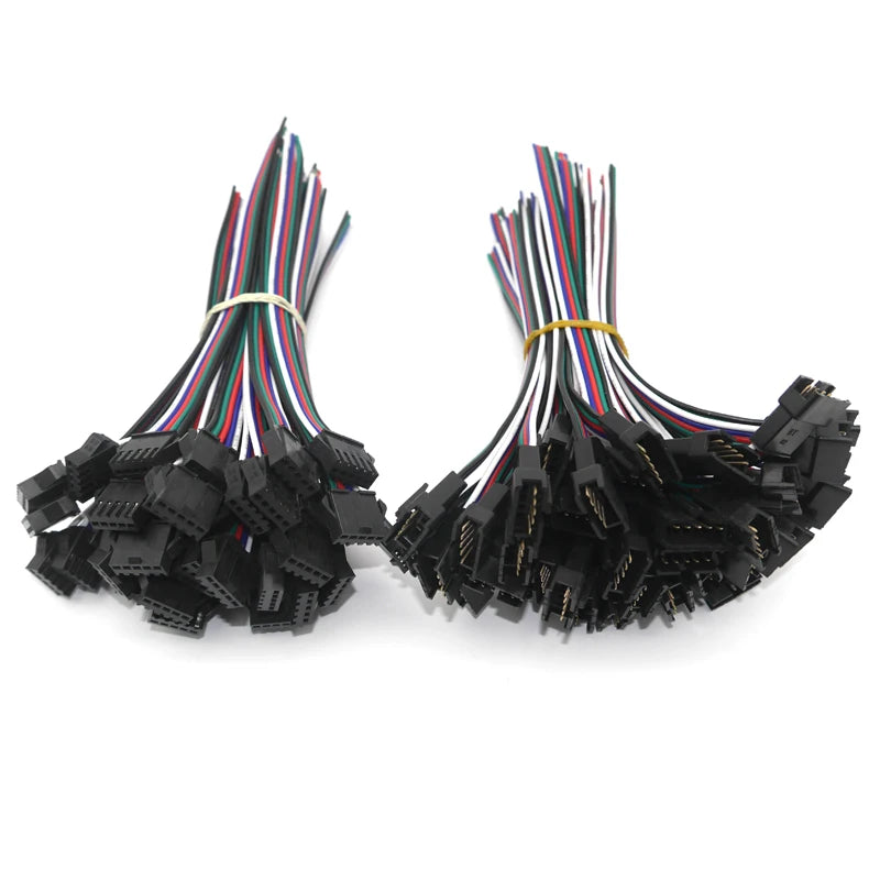 30/50/100pairs 2pin 3pin 4pin 5pin 6pin 15cm JST SM Connector Quick Male/Female Extension Cable For Lamp Driver CCTV Led Strip