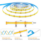 DC 5V/12V/24V COB LED Strip 3MM 5MM 8MM 320Leds/M High Density Flexible COB LED Tape Light For Cabinet Home Linear Lighting
