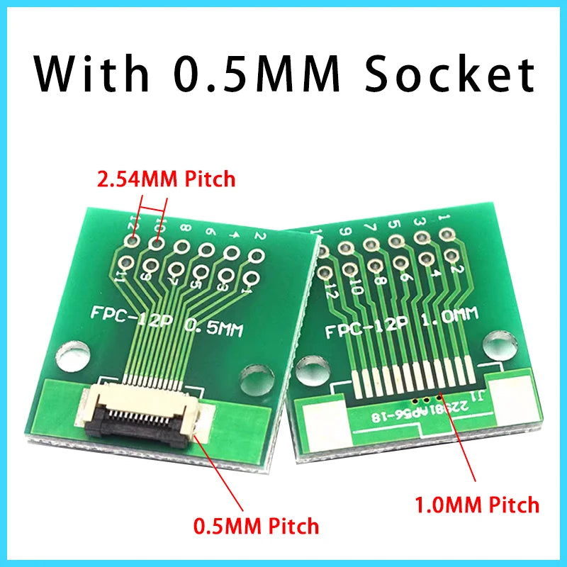 FPC/FFC Adapter Board 0.5/1.0MM to 2.54MM Soldered Connector 4/5/6/8/10/12/14/16/20/26/3040/45/50/60Pin