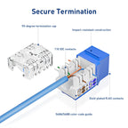 ZoeRax RJ45 Cat6 Keystone Jacks Slim Profile 1/10/30-Pack, 90-Degree Ethernet Punch Down Keystone Jack Adapter