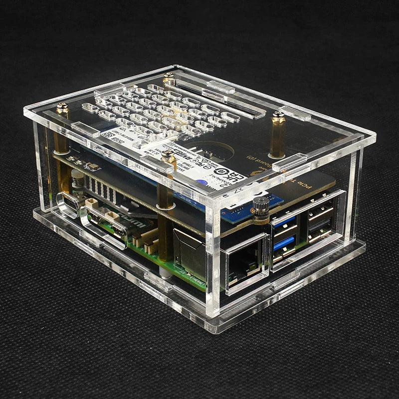 Raspberry Pi 5 PCIe To M.2 With PoE HAT (B) Supports NVMe Protocol M.2 Solid State Drive High-speed Reading Writing Pi 5 PoE HAT