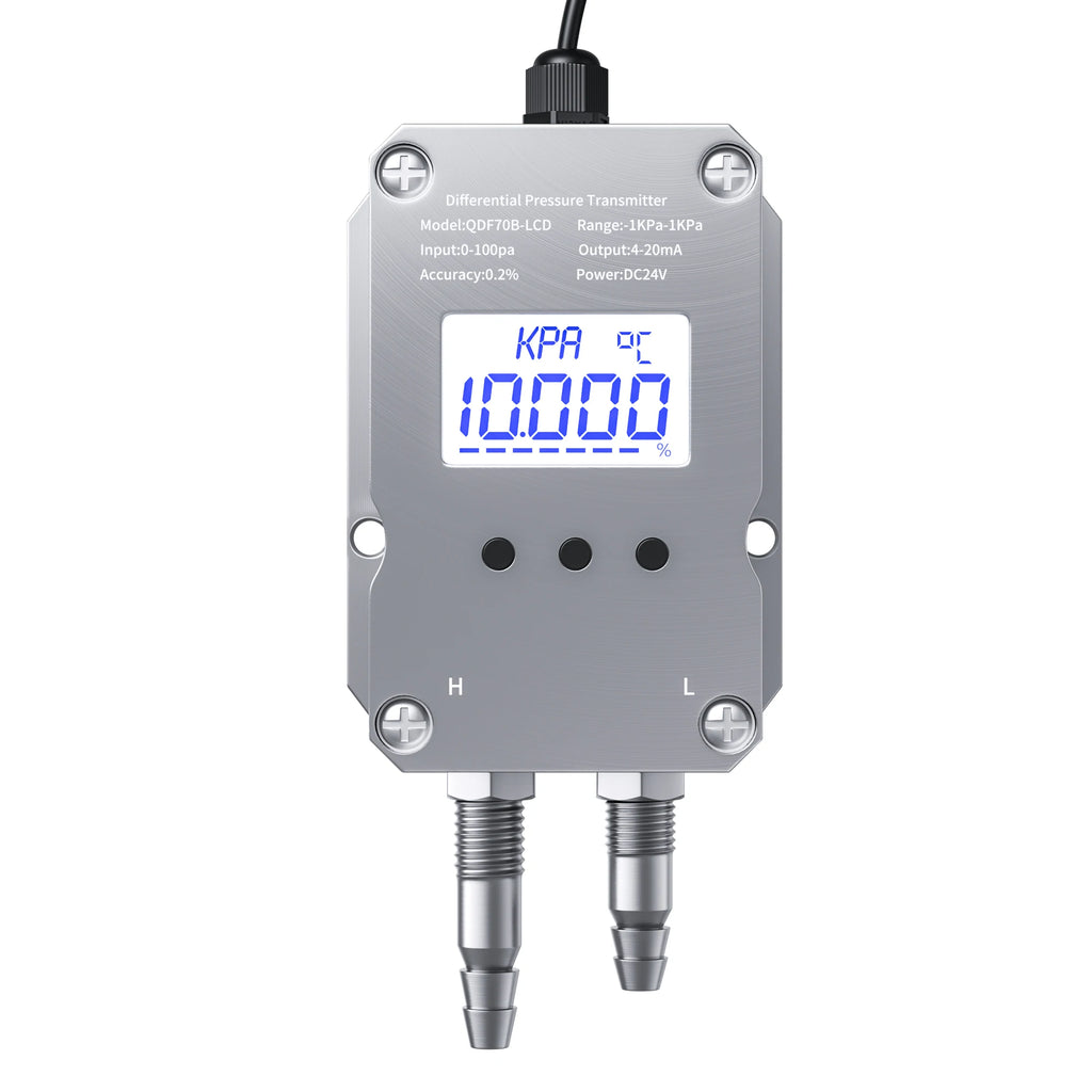 Digital Differential Pressure Transmitter 4-20mA 0-10V 0-5V RS485 Wind Air Pressure Sensor 0-50pa 0-100pa 0-200pa 0-2Kpa