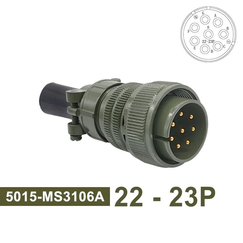 MS3102 MS3106 MS3108 Military Specification Connector 5015 MIL STD 8pin 19pin Plug&Socket 22-14 22-23 MIL-C Circular Connectors