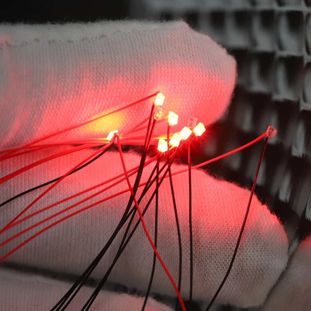 10PCS 12V Wired Led Smd 0805 Led Lamp Flashing Models Train Pre-Soldered Micro Litz with Resistance for Train Railway Landscape