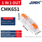 JINH Mini Fast Wiring Cable Connectors Universal Compact Splicing Electrical Conductors 10Pcs Push in Easy Home Terminal Block