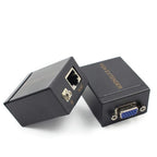 60M VGA Extender Over Single RJ45 Cat6 Cable 1080P VGA Ethernet Extender Video Transmitter Receiver for PC Loptop HDTV Monitor
