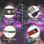 Led Motorcycle Atmosphere Light Decorative Ambient Light Strip Neon Lamp Flexible RGB APP 12V For Harley Yamaha Kawasaki Suzuki