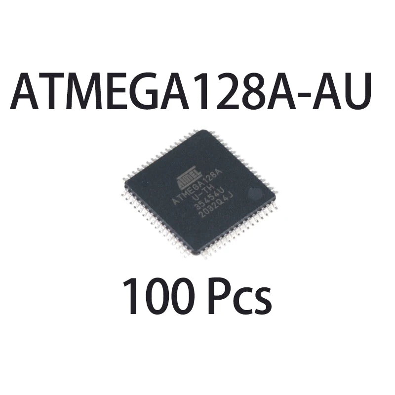 1/5/10/30/50/100Pcs Surface Mount ATMEGA128A-AU TQFP-64 Package 8 Bit AVR Microcontroller Integrated Circuit Chip