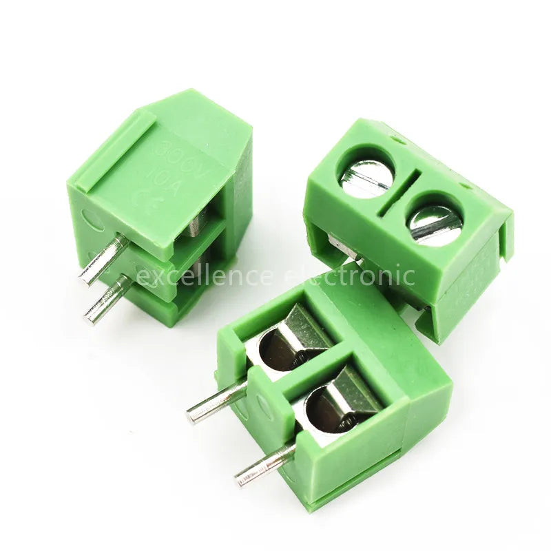 10-100Pcs PCB Terminal Block Connector Pitch 5.0mm KF301 Straight Pin 2P 3P Screw PCB Terminal Blocks Connector Assortment Kit