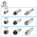 5/10/20Set GX12 GX16 GX20 2 3 4 5 6 7 8 9 10 12 14 15 Pin Docking Aviation Plug Socket Waterproof Circular Connector
