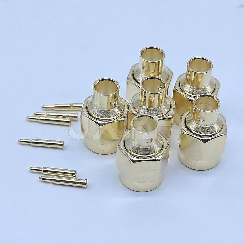 100pcs SMA Male Plug Connector Solder for RG402 .141 Semi-Rigid Cable 50 Ohm