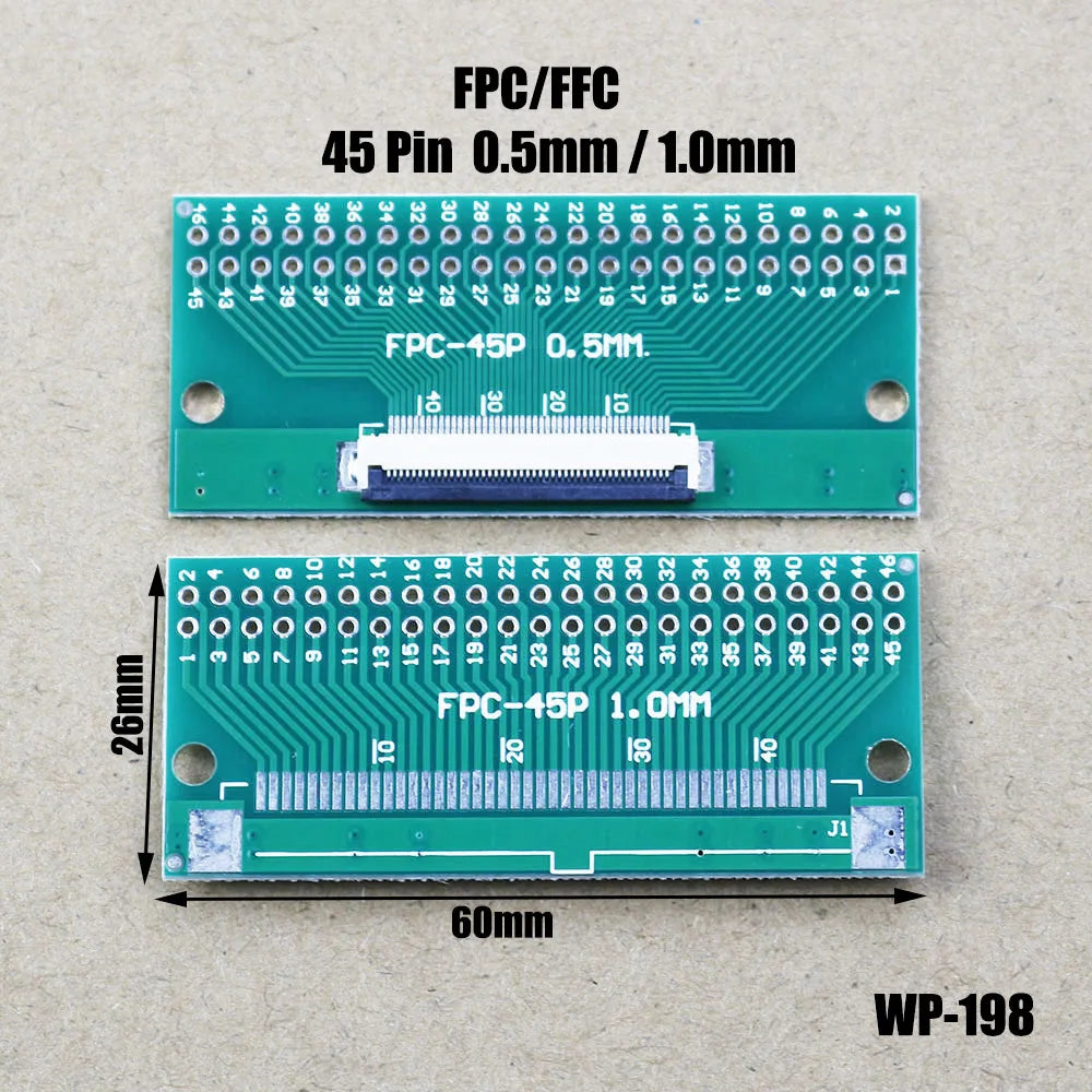 1pcs FPC/FFC Welding 0.5 Seat Connection 0.5mm Pitch Connector SMT To 2.54mm Flexible Cable Adapter Board 6 8 10 20 50 60 80 Pin
