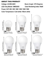 4PACK 220V LED Light Bulbs E27 Spotlights For home SMD2835 6W 9W 12W 15W 18W LED Lamp Saving Cold Warm White Bombilla Ampoule