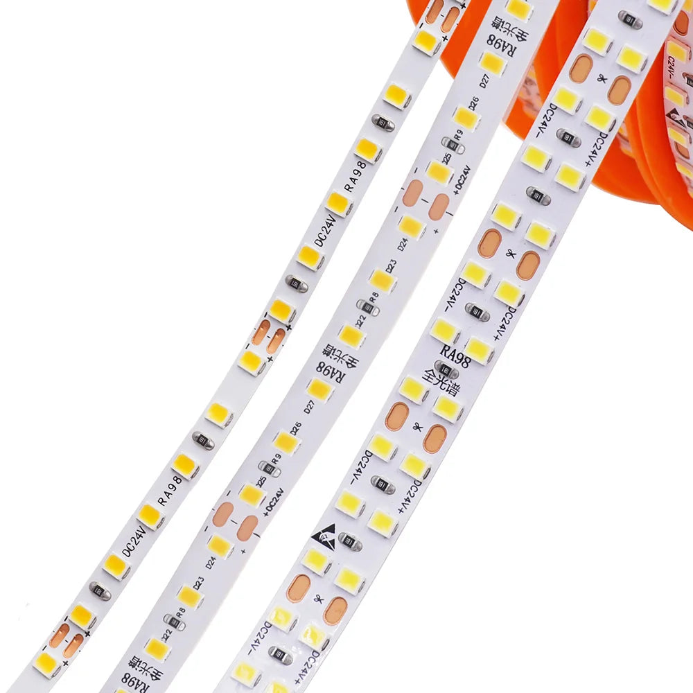 5mm 8mm Led Strip Light RA98 10mm PCB 2700K 3000K 3500K 4000K 5000K 6000K 5m 10m 24V 2835 120 240 LEDs Flexible Tape Lighting