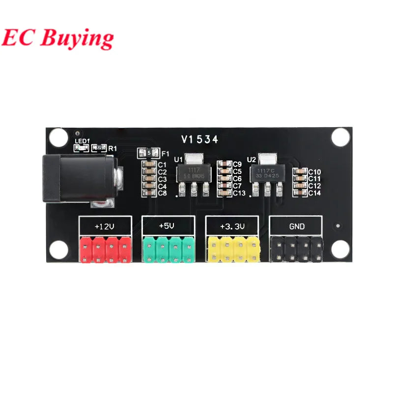 AMS1117 LM7805 Multi Channel Way Voltage Regulator Convertor Board Power Module Type-C AMS1117-1.2V/1.5V/1.8V/2.5V/3.3V/5.0V